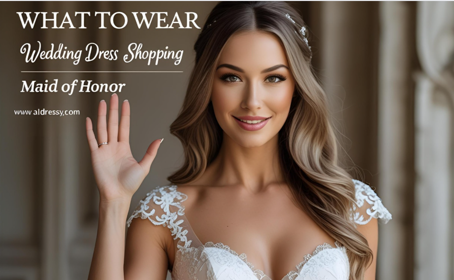 What to Wear Wedding Dress Shopping Maid of Honor