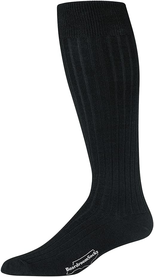  Boardroom Over-the-Calf Merino Wool Dress Socks