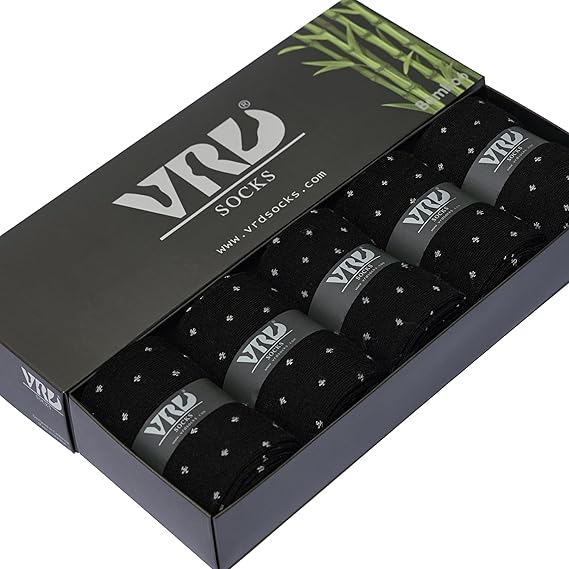 Bamboo Crew Dress Socks (5-Pack, Honeycomb)