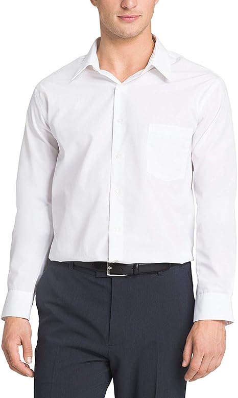 Van Heusen Men’s Regular Fit Poplin Dress Shirt