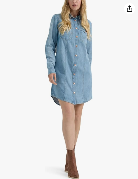 Wrangler Women's Western Denim Shirtdress