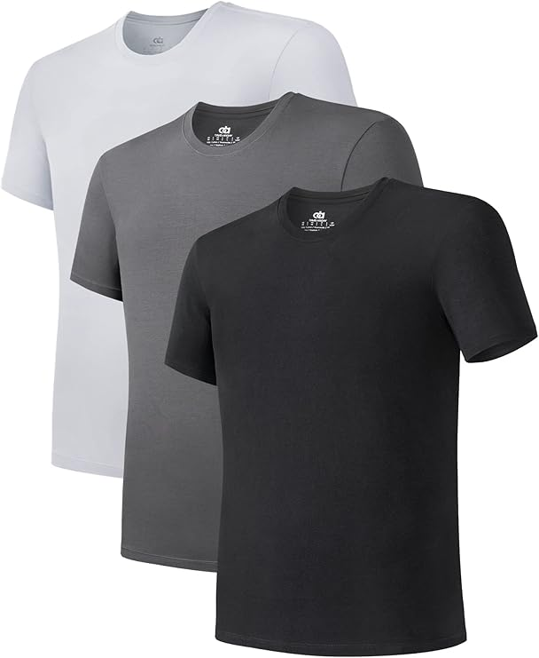 David Archy Bamboo Rayon Moisture-Wicking Crewneck Undershirt