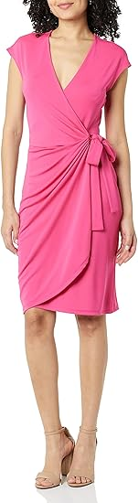 Amazon Essentials Classic Cap‑Sleeve Wrap Dress
