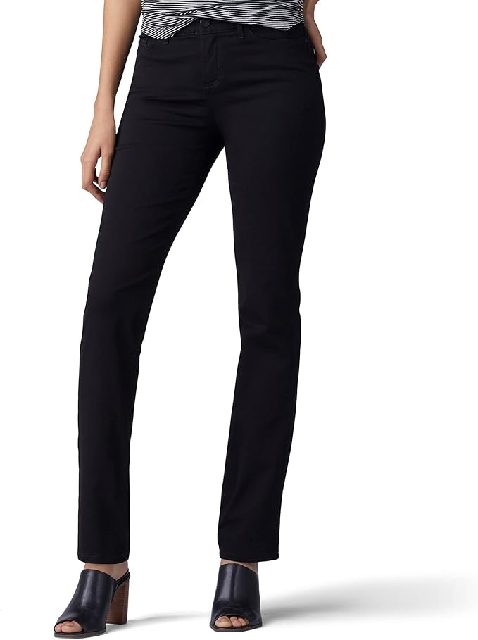 Lee Ultra‑Lux “Comfort” Straight‑Leg Pants (Black)