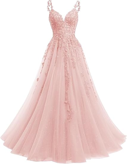 Ball Gown with Lace Appliqué Bodice