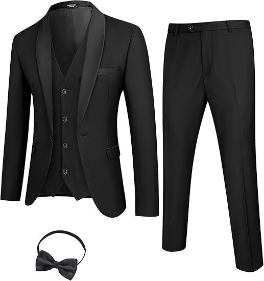 COOFANDY 3‑Piece Slim‑Fit Tuxedo Set