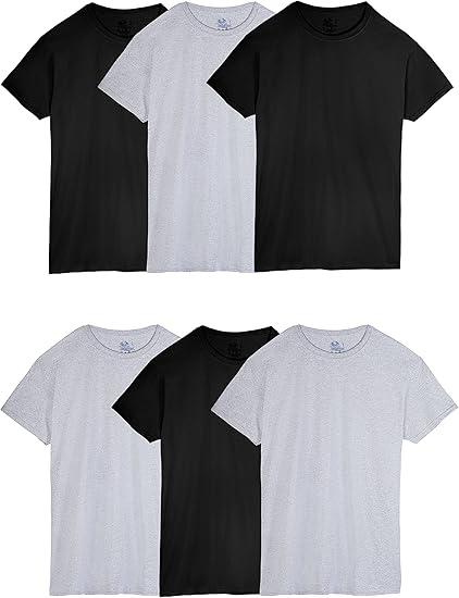 Fruit of the Loom Eversoft Cotton Stay‑Tucked V‑Neck Undershirt (6‑Pack)