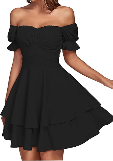 Romwe Off‑Shoulder Wrap Mini Dress with Ruching