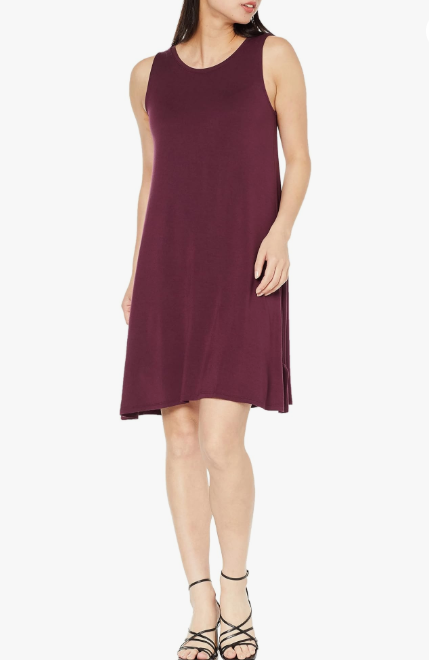 Amazon Essentials Fit‑and‑Flare Jersey Midi Dress