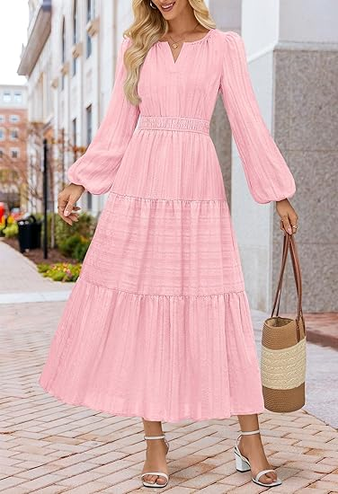MEROKEETY Women’s Bohemian Floral Maxi Dress