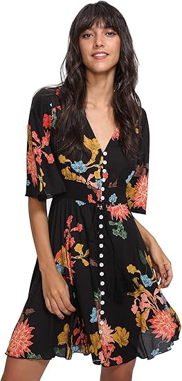 MISS MOLY Women’s Western Boho Floral Dress