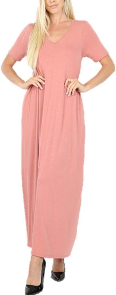 Zenana Premium T-Shirt Maxi Dress with Pockets