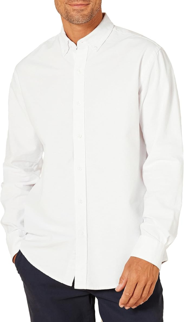 Amazon Essentials Men’s Regular-Fit Wrinkle-Resistant Long-Sleeve Dress Shirt