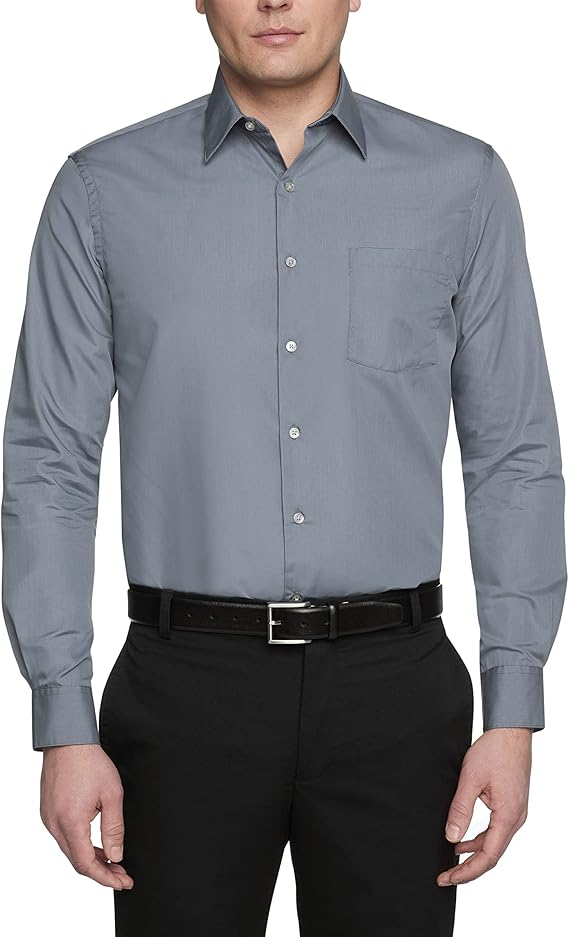 Van Heusen Men’s Dress Shirt Flex Collar Solid Poplin