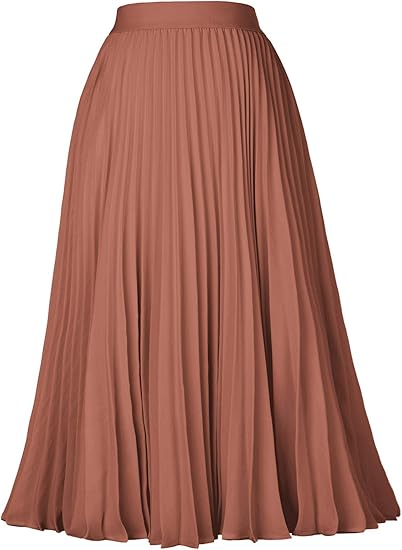 Kate Kasin Women's Elegant Pleated Maxi Dress