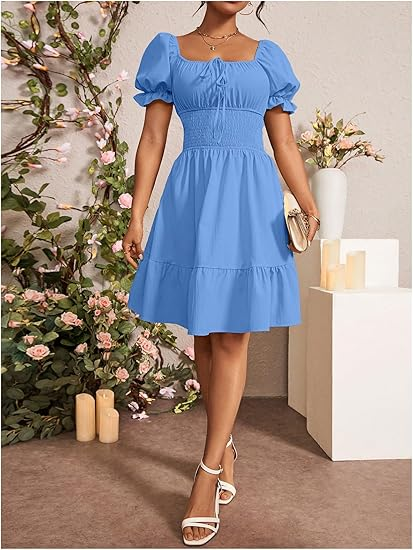 Floerns Women’s Casual Tie Waist Shirt Dress