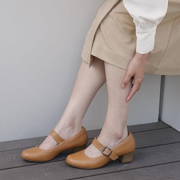 Ortho+rest Women Mary Janes for Bunions (Low Chunky Heels)