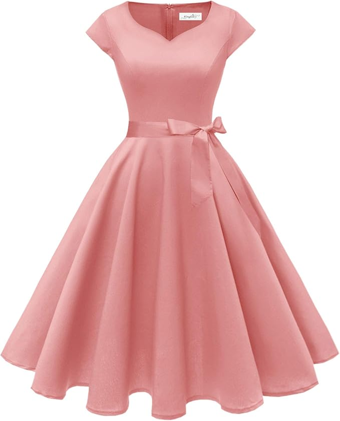GRACE KARIN Women's Vintage 1950s Cap Sleeve Cocktail Dress
