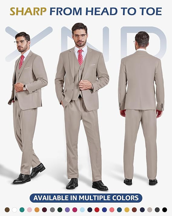 YND Slim‑Fit 2‑Piece Suit with Tie