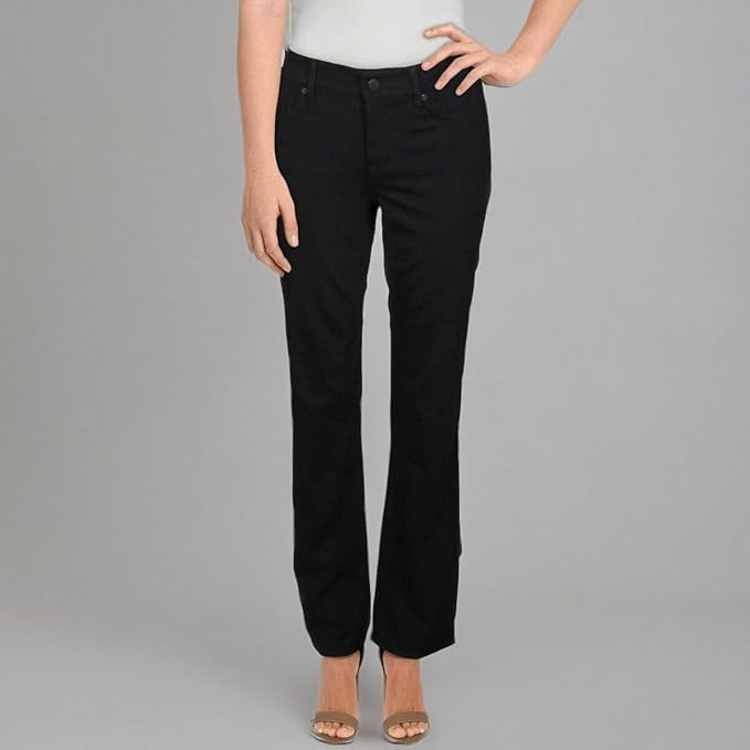 NYDJ Marilyn Straight‑Leg Shaping Jeans (Black)