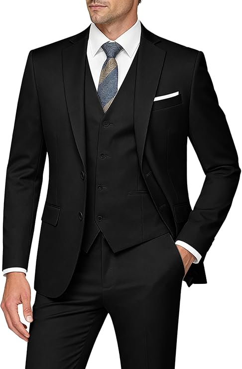 Polyester‑Blended 2‑Piece Tuxedo Suit