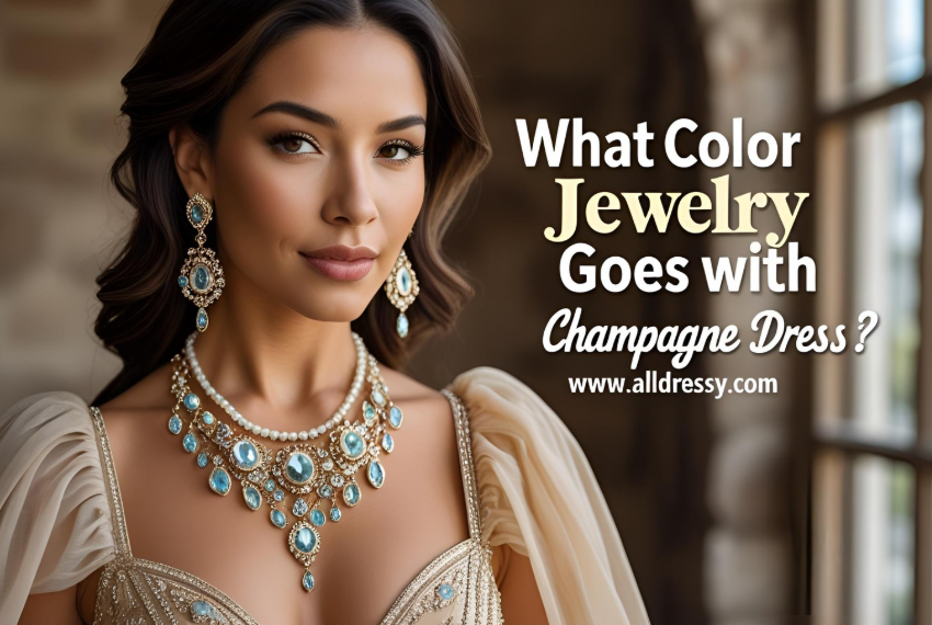 What Color Jewelry Goes With Champagne Dress