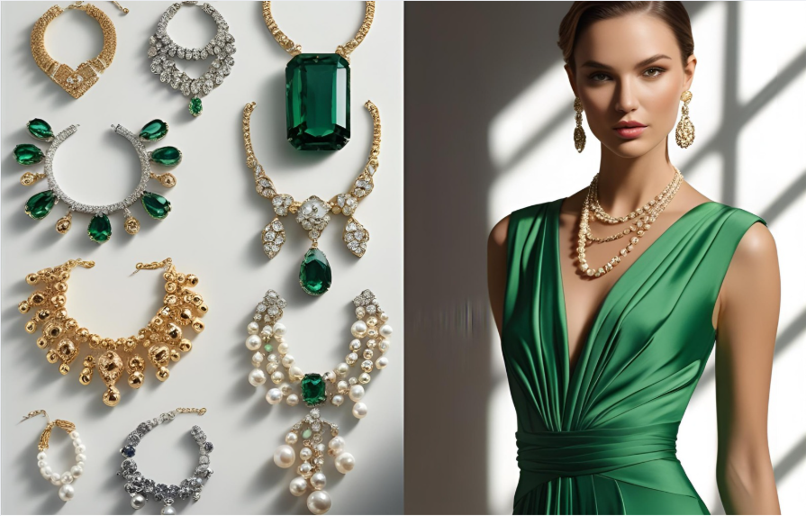 What Color Jewelry Goes With Green Dress