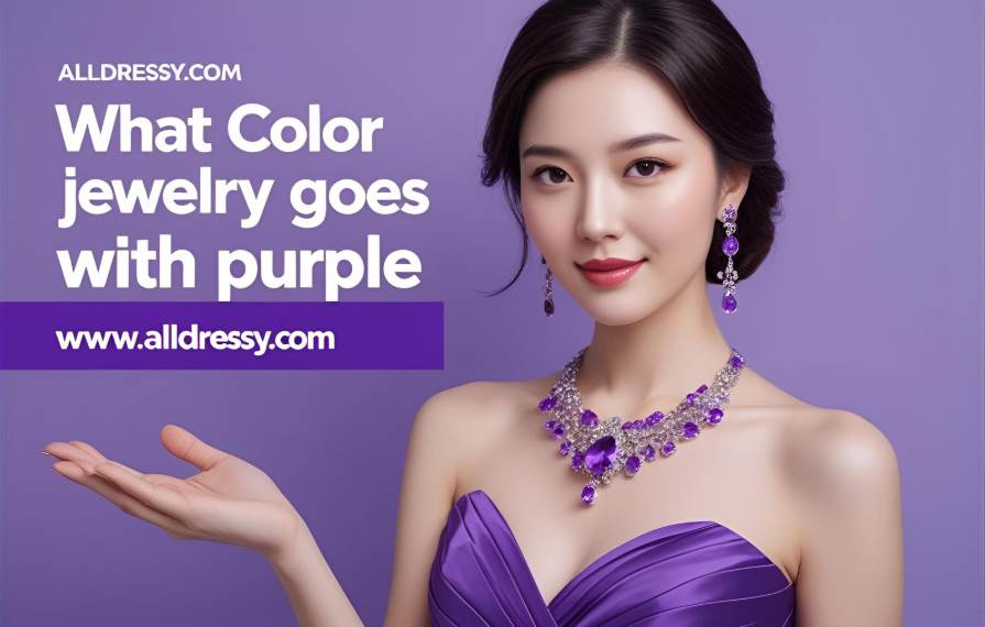 What Color Jewelry Goes With Purple Dress