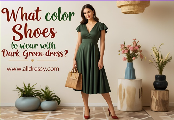 What Color Shoes to Wear with Dark Green Dress