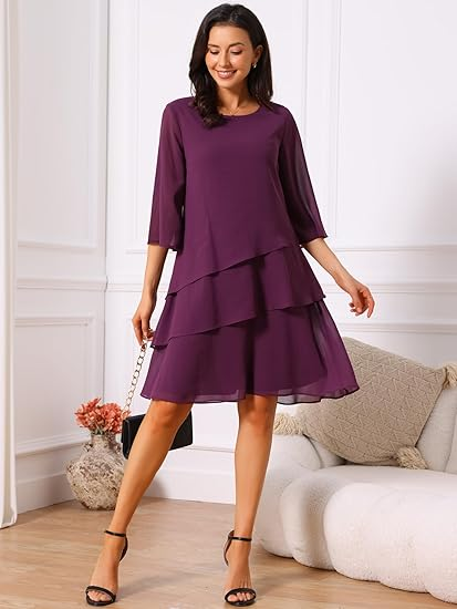 Chiffon Dresses (e.g., Polyester Chiffon)