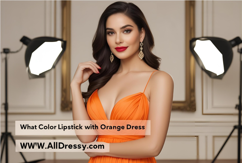 What Color Lipstick with Orange Dress