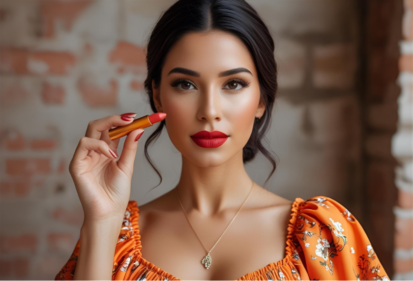 What Color Lipstick with Orange Dress