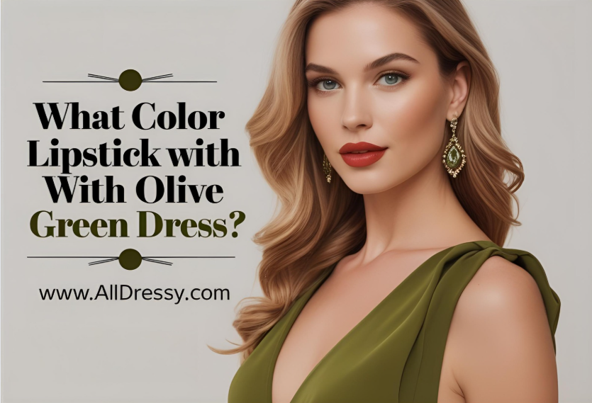 What Color Lipstick with Olive Green Dress