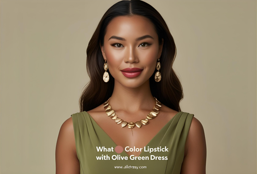 What Color Lipstick with Olive Green Dress