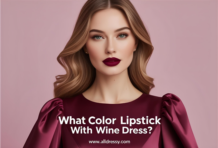 What Color Lipstick with Wine Dress