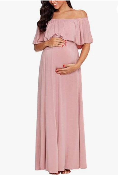 Ecavus Off-Shoulder Maternity Dress