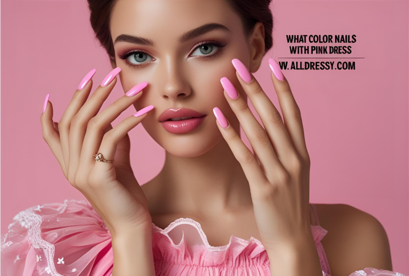 What Color Nails with Pink Dress