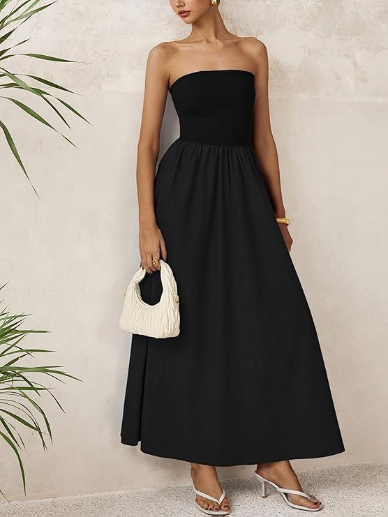 PRETTYGARDEN Women's Summer Bodycon Maxi Tube Dress