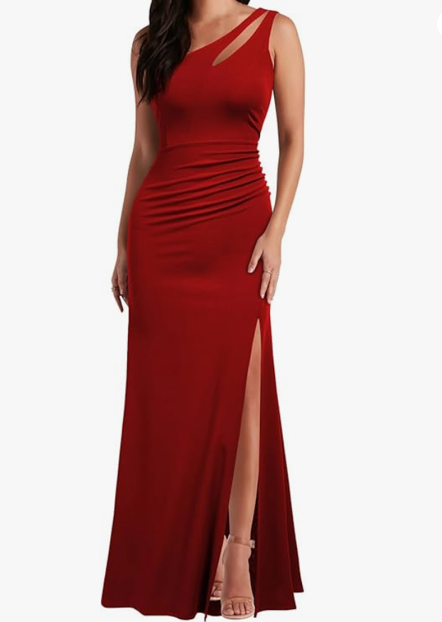 WOOSEA Split Bodycon Mermaid Evening Dress