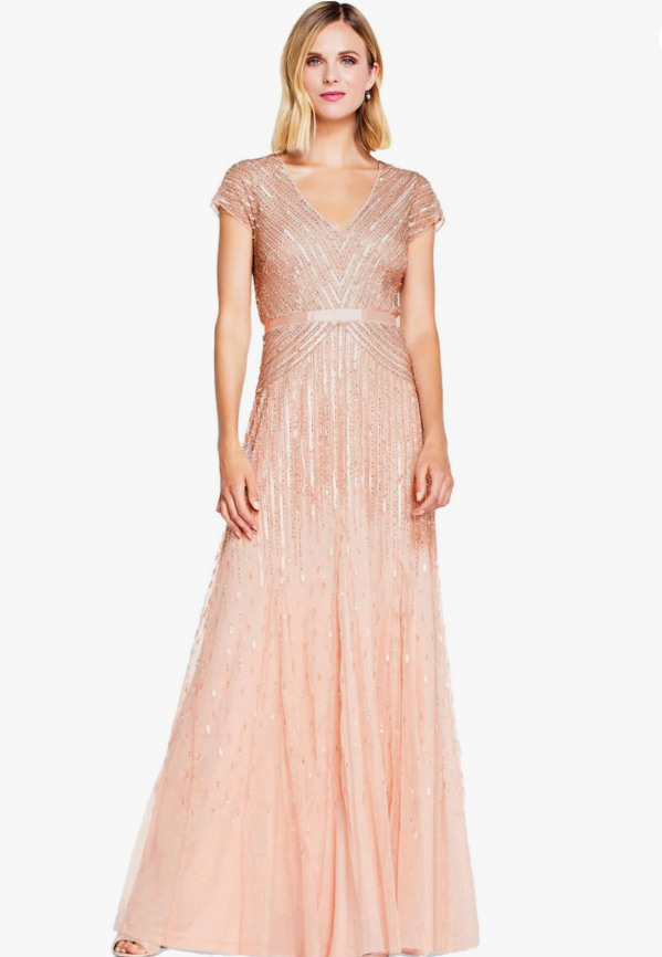 Adrianna Papell Women’s Beaded Sheath Dress