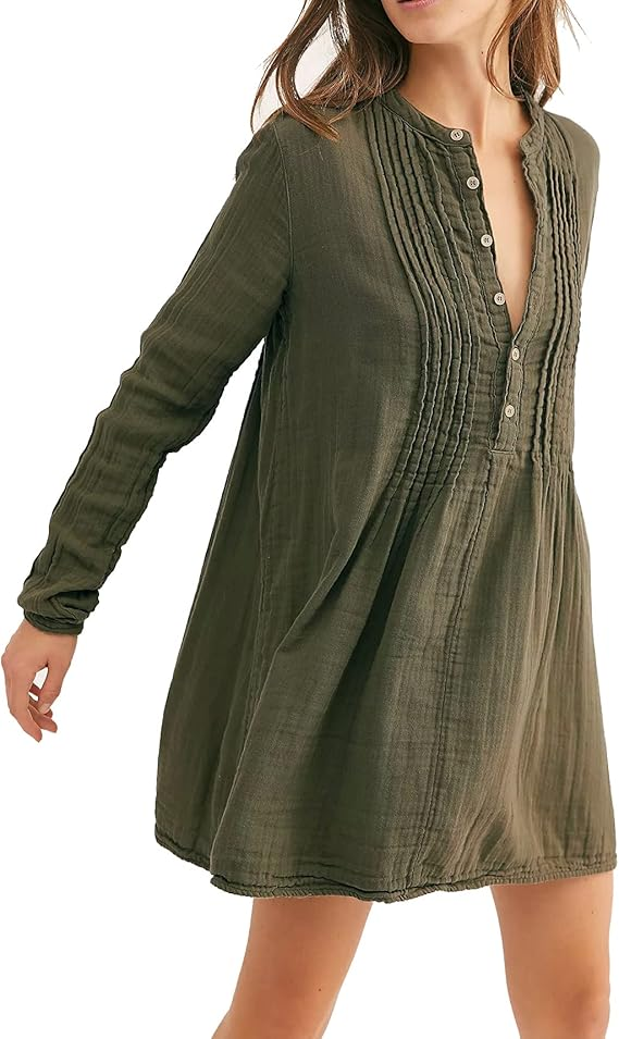 R.Vivimos Women’s Casual Shirt Dress