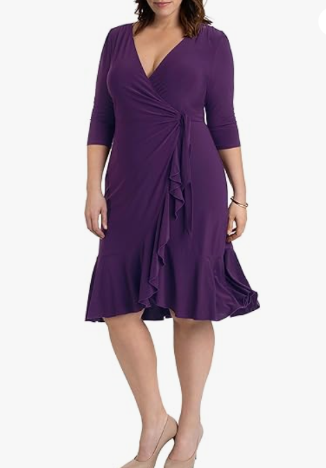 Kiyonna Women’s Plus Size Whimsy Wrap Dress