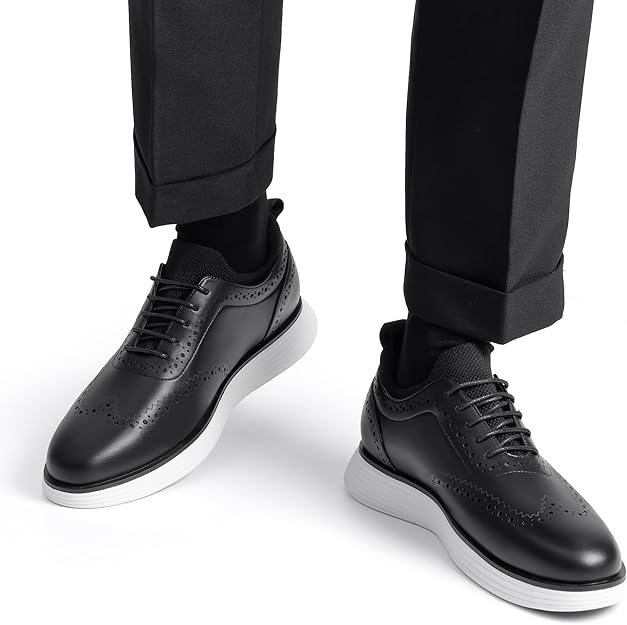Bruno Marc MaxFlex Wingtip Brogue Oxfords