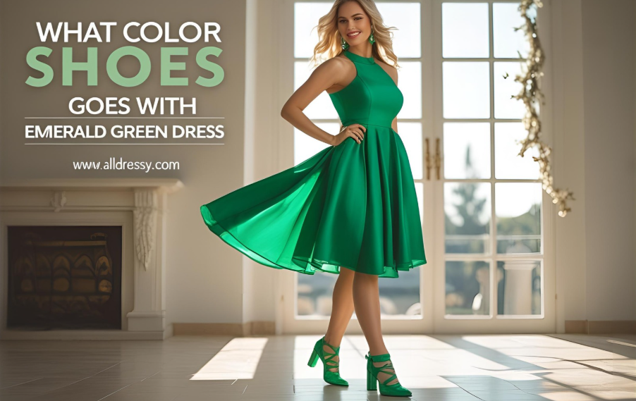 What Color Shoes Goes with Emerald Green Dress