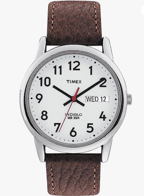 Timex Easy Reader Date Leather Strap Watch