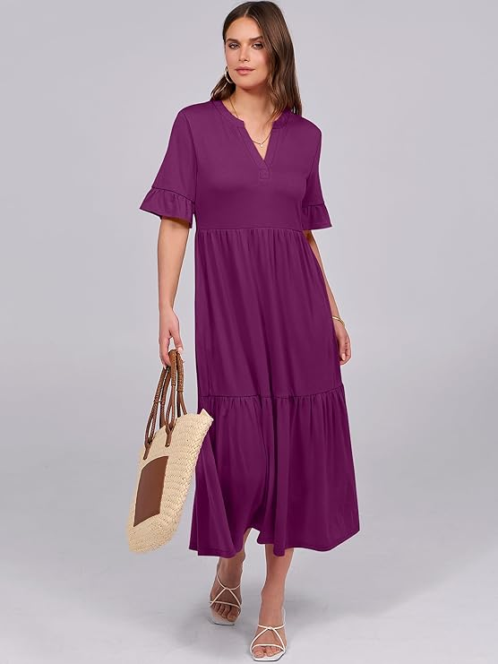 ANRABESS Women’s Casual Loose Maxi Dress with Pockets