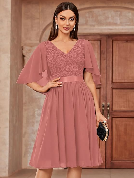 MEROKEETY Women’s Lace Cocktail Dress