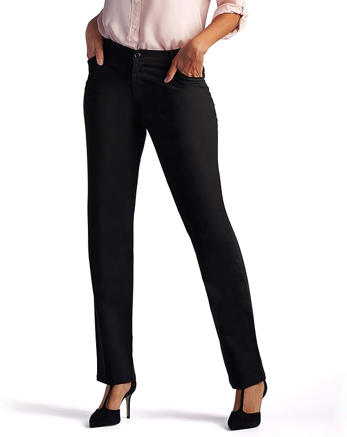 PAVLICE Women’s Mid Rise Straight Leg Dress Pant