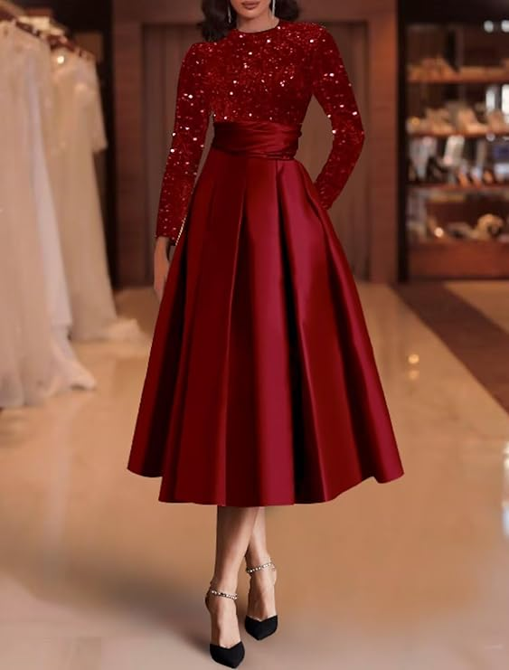 Long Sleeve Pearl Tulle Modest Wedding Dress