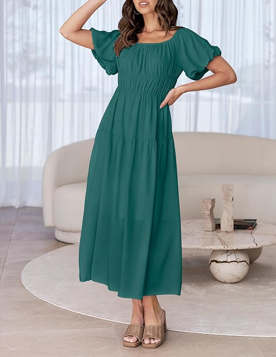 ZESICA Off-Shoulder Maxi Dress